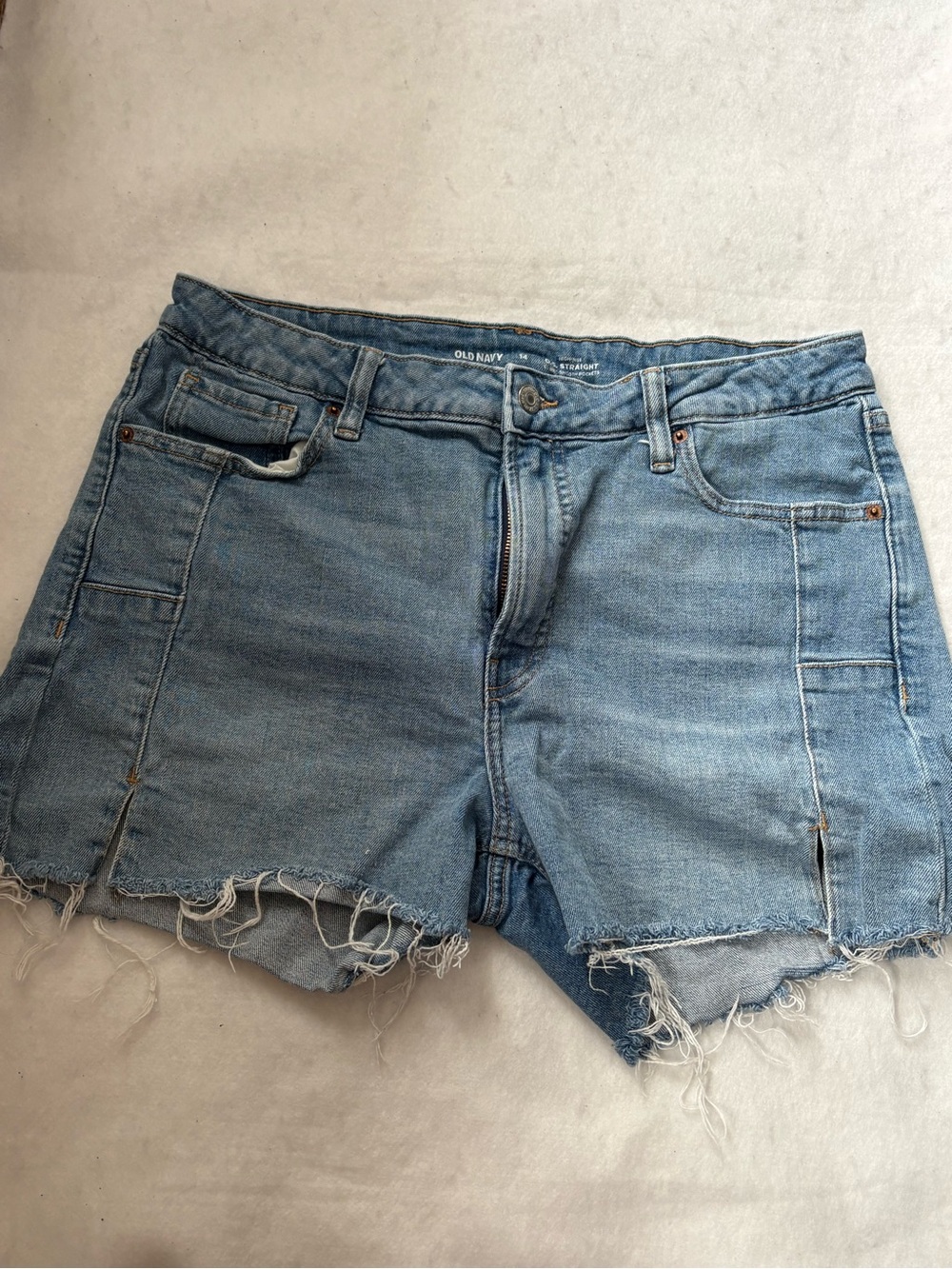 Old Navy Light Blue Frayed Denim Cutoff Shorts
